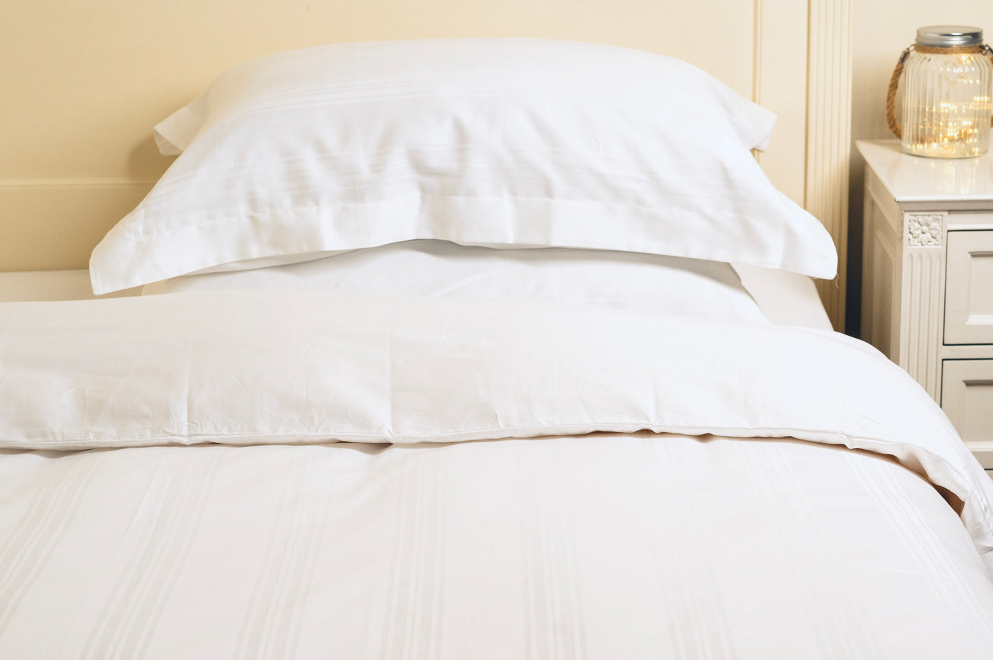Dobby Stripe Cotton 300 Thread Count Duvet Cover